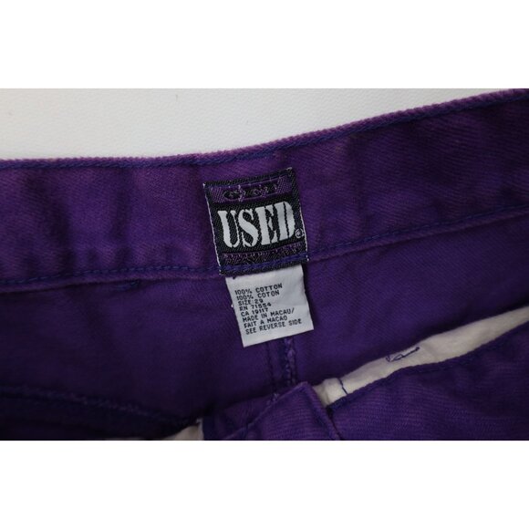 Deadstock Vtg 90s Streetwear Mens 29x34 Baggy Relaxed Skateboard Jeans Purple - Picture 8 of 15